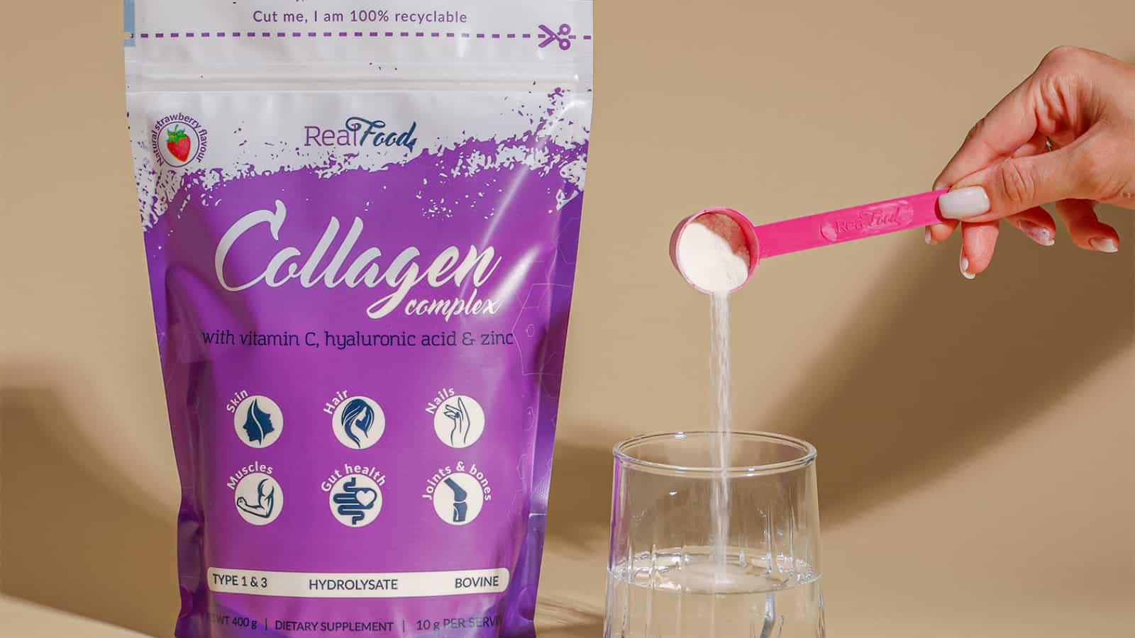 Как да приемаш RealFood Collagen Complex?