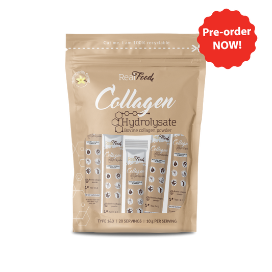Хидролизиран колаген RealFood Ванилия – 20 бр. стиксове, без подсладители