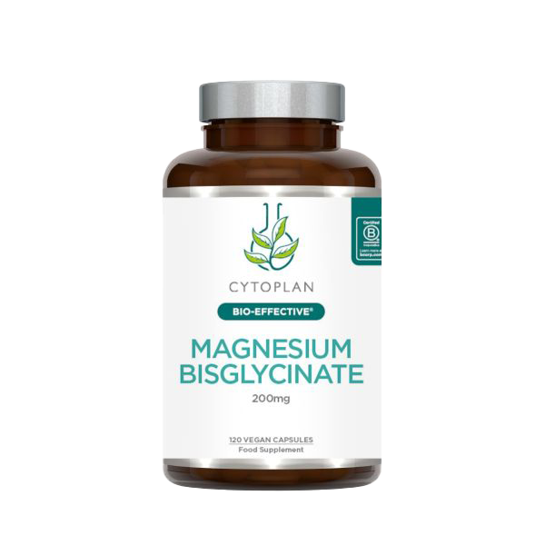 Cytoplan Магнезиев Бисглицинат 200 mg – опаковка с 120 веган капсули