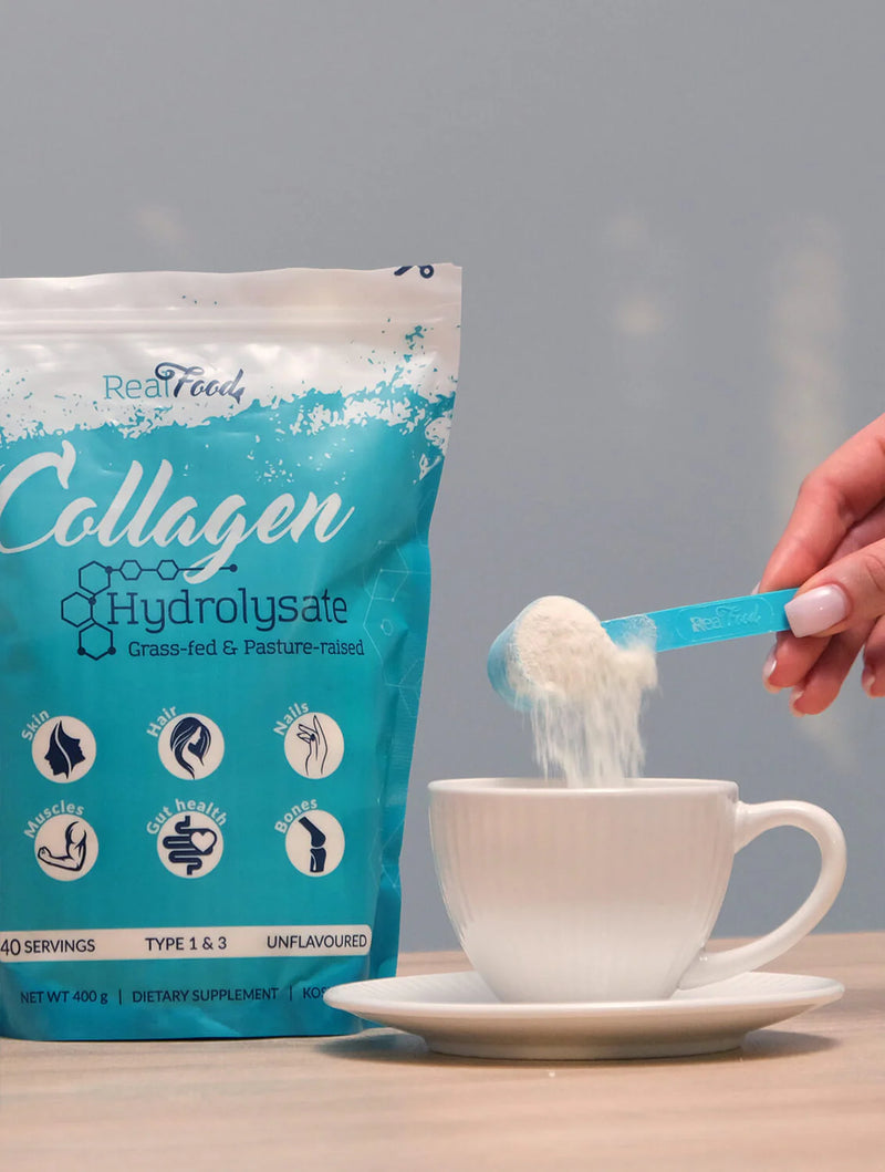 Хидролизиран колаген RealFood със сертификат за качество по водещи международни стандарти.